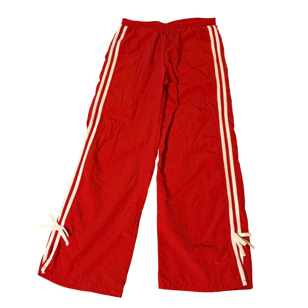 Art Class Size XL 14 Girl Red Track Pants Bow Wide Leg Pockets Y2K Lightweight